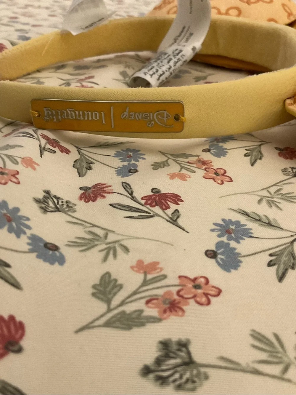 Disney Yellow & Peach Polka Bow Minnie Ear Headband